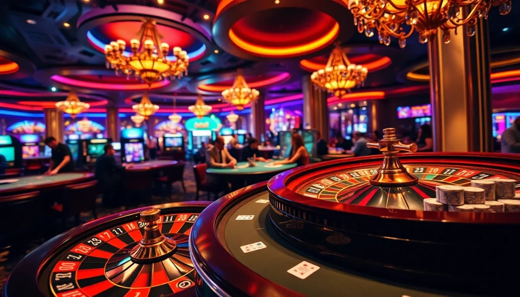 Experience the thrill of winning at the e28 elite casino featuring vibrant roulette and poker games.